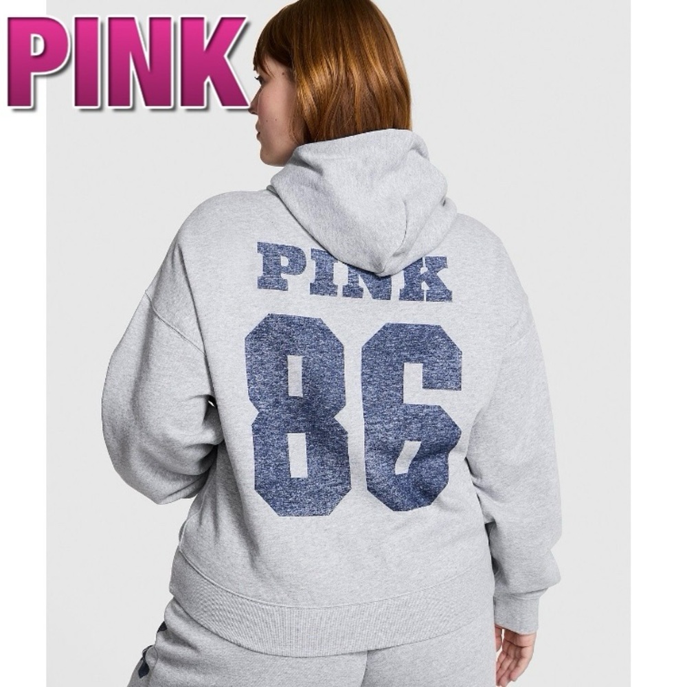 VS PINK Ivy Fleece Hooded Full Zip Up like NEW L